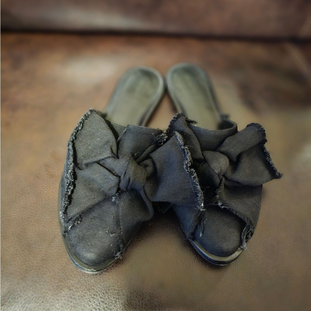 ALL SAINTS “Rumours” Black Denim Mules - Size 39 (9)
